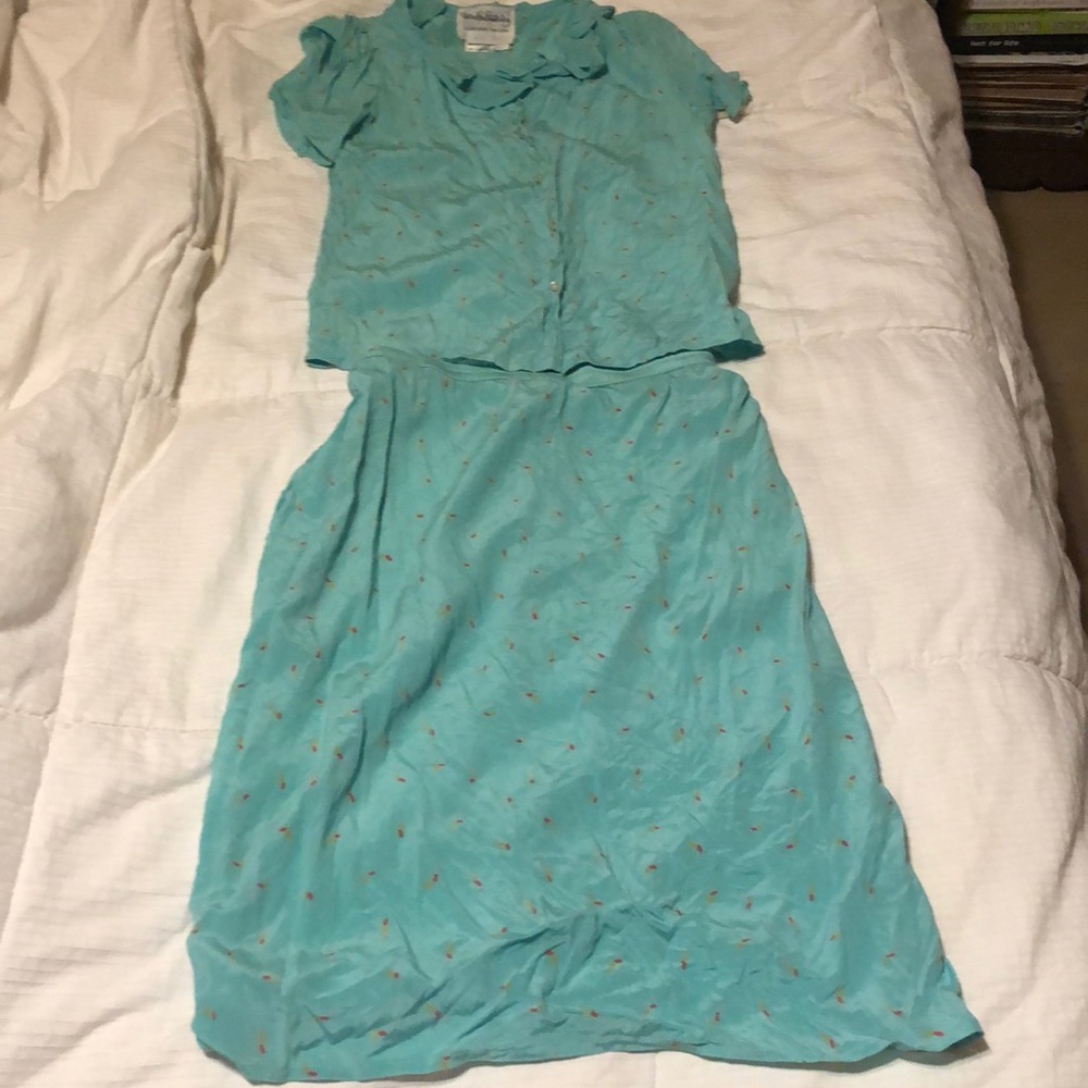 Vintage DVF Diane Von Furstenberg Skirt Set